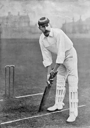 A.E. Stoddart, aus Berühmte Cricketspieler und Cricketplätze, veröffentlicht von Hudson und Kearns, 1895